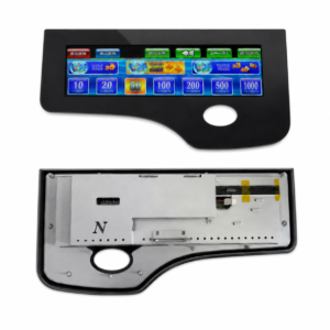 Slot machine cabinet button deck assembly