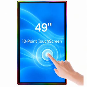 49 Inch LED Lighted Vertical Capacitive Touch Display with Aluminum Frame