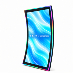43 Inch 4K LED Lighted Curved Capacitive Touch Display with Acrylic Front Panel