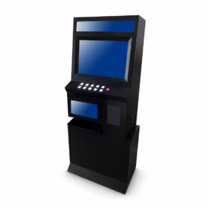 27-Inch Upright Slot Machine Cabinet with Top Signage and Lower Display (Customized)