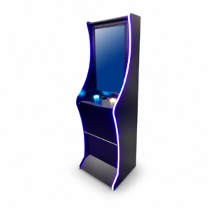 32-Inch Portrait Screen Curved-Side Cyan LED Cabinet (Customized)