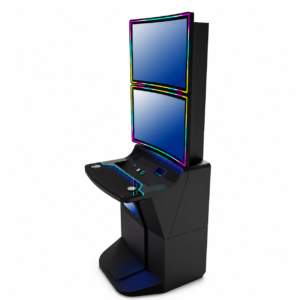 32-Inch Portrait Screen Curved-Side Purple LED Cabinet (Customized)