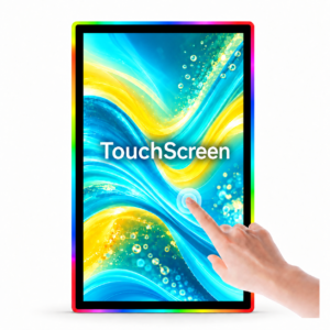 43 Inch LED Lighted Vertical Capacitive Touch Display with Glass Front Panel