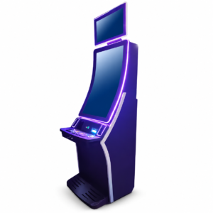 43 Inch Purple LED Curved Dual Screen custom slot machine cabinet concept product image
