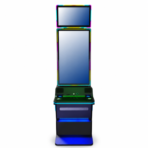 43 Inch Blue Tower Light Dual Screen custom slot machine cabinet concept product image