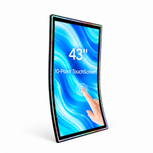 43 Inch 4K LED Lighted J-Shaped Capacitive Touch Display with Aluminum Frame