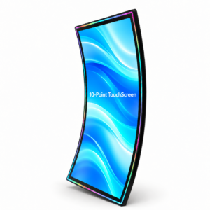 55 Inch 4K LED Lighted Curved Capacitive Touch Display with Aluminum Frame
