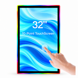 32 Inch LED Lighted Vertical Capacitive Touch Display with Glass Front Panel