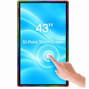 43 Inch LED Lighted Vertical Capacitive Touch Display with Aluminum Alloy Frame