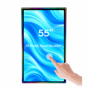 55 Inch LED Lighted Vertical Capacitive Touch Display with Aluminum Frame