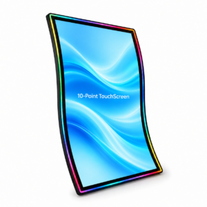 55 Inch 4K LED Lighted S-Shaped Capacitive Touch Display with Aluminum Alloy Frame