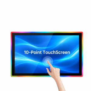 27 Inch LED Lighted Vertical Capacitive Touch Display with Acrylic Frame
