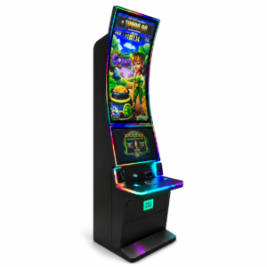 43-inch curved and 24-inch landscape dual-screen slot machine cabinet