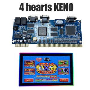 Keno 4 Hearts single-screen landscape game mainboard and game screen
